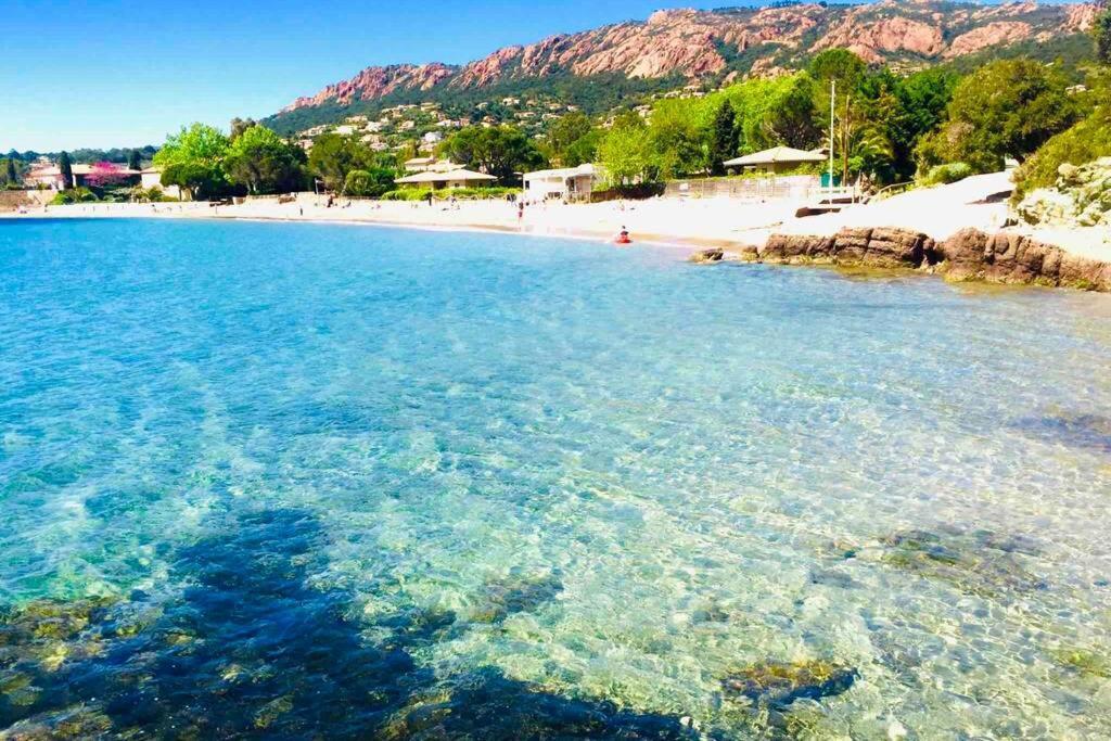 Superbe 4 Couchages Avec Terrasse - Clim - 50M De La Mer Saint-Raphael  Bagian luar foto